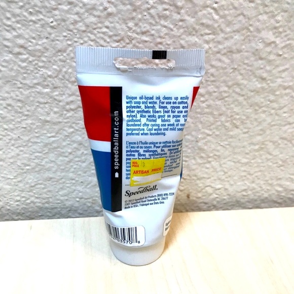 Speedball Fabric Block Printing Ink Black. 2.5 fl. oz. NWT - Picture 3 of 4